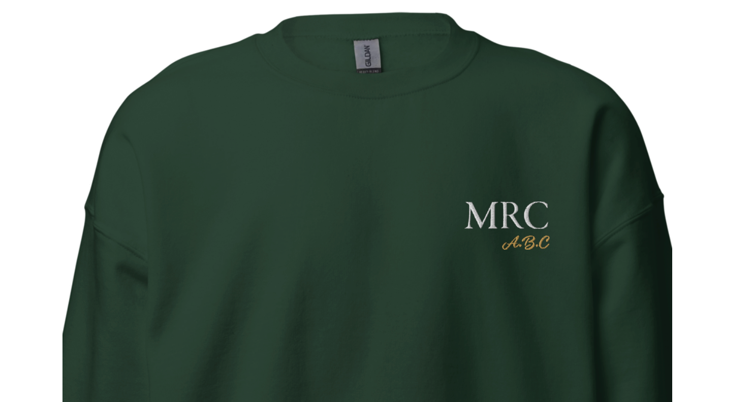 Personalized Winter Sweatshirt Hunter Green